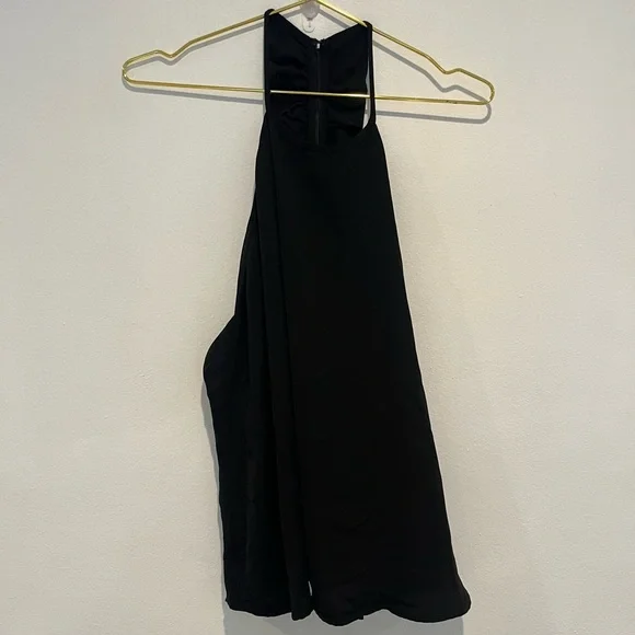 Naked Zebra Open Back Black Halter Top Size. Large - Picture 4 of 5